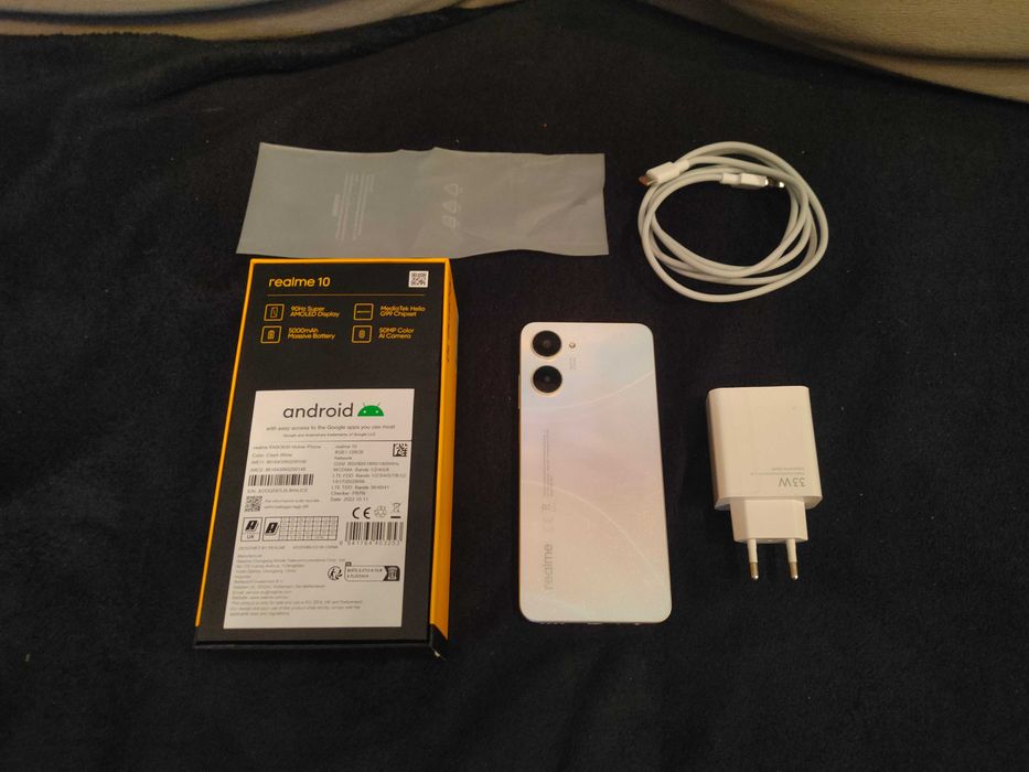 Smartfon REALME 10 8/128GB 90Hz 6.4" Biały jak nowy!!