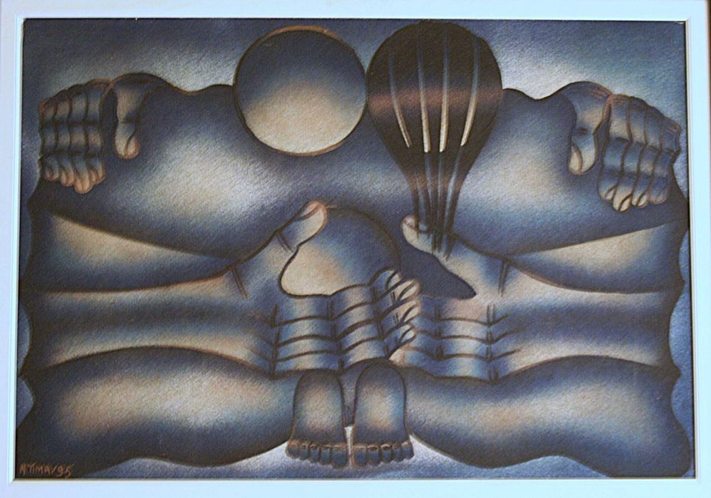 Arte de Pintores Angolanos - 3 telas de grandes dimensões