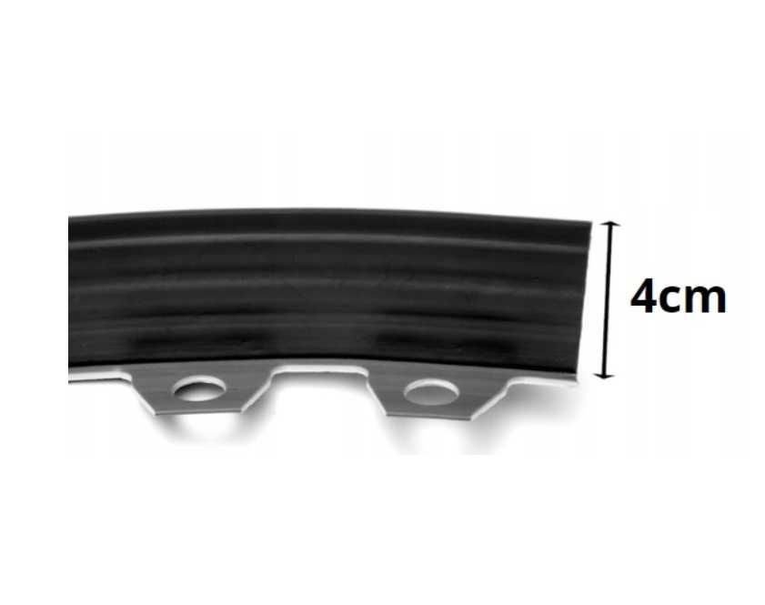 Obrzeże ogrodowe tworzywo sztuczne plastikowe 1000 cm x 4 cm czarny