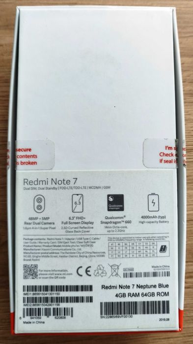 Sprzedam używany smartfon XIAOMI Redmi Note 7
