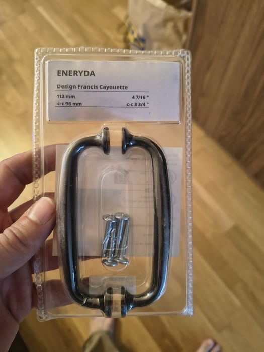 Uchwyt do szafki  eneryda ikea czarny 112 mm