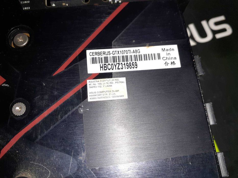 GTX cerberus 1070ti 8gb 256bit