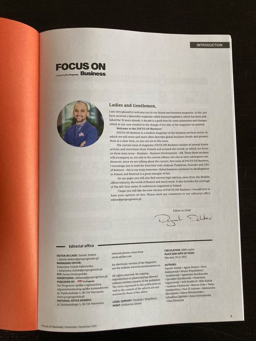 Magazyn Focus on Business 1/2021 (wersja angielska)