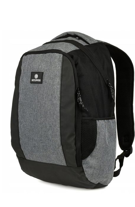 Plecak męski Betlewski szaro- czarny miejski