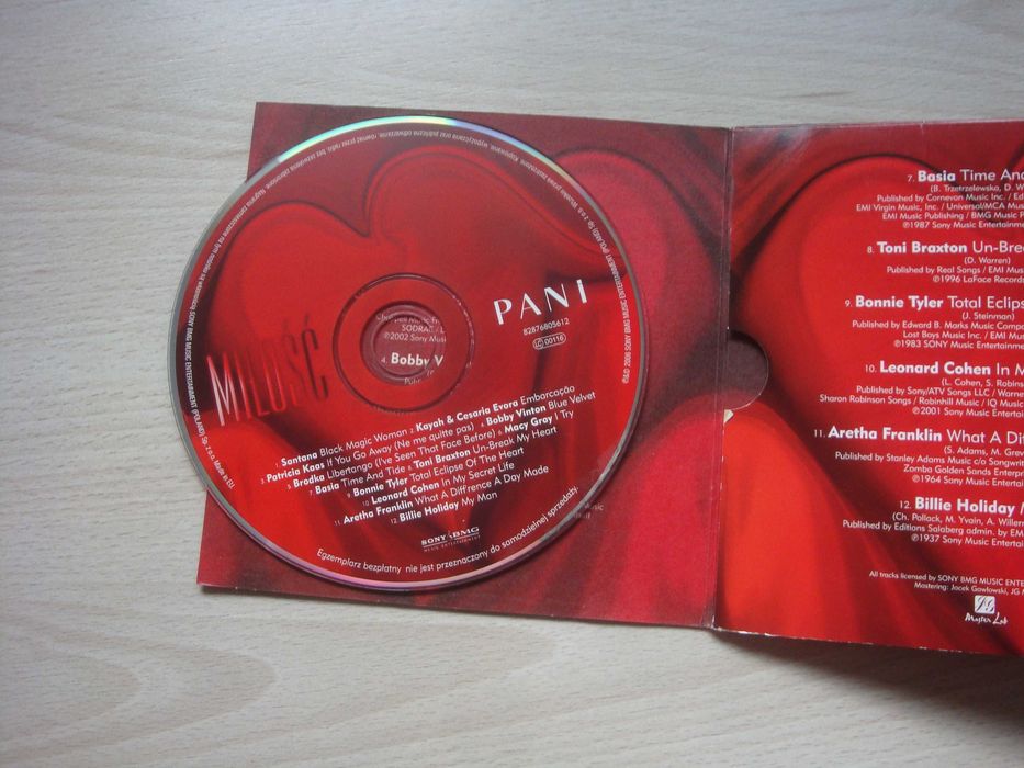 Miłość Pani płyta CD
