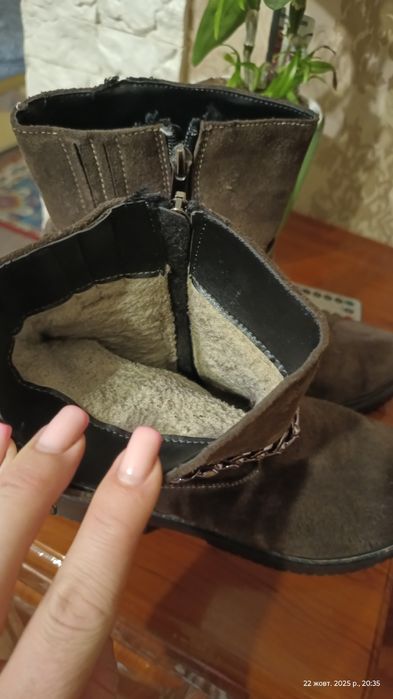 Зимові чобітки козаки натуральна замша