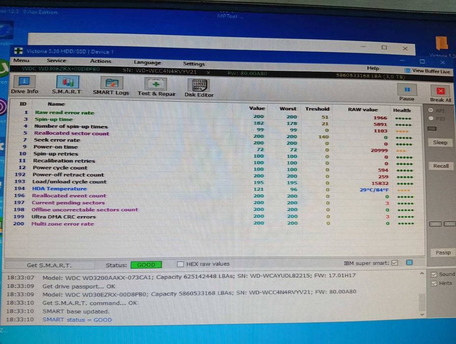 Жесткий диск HDD WD Green 3Tb 3.5