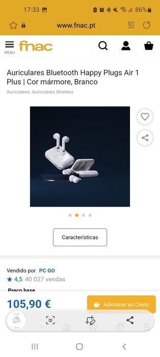 Auriculares Bluetooth, happy plugs air 1 plus