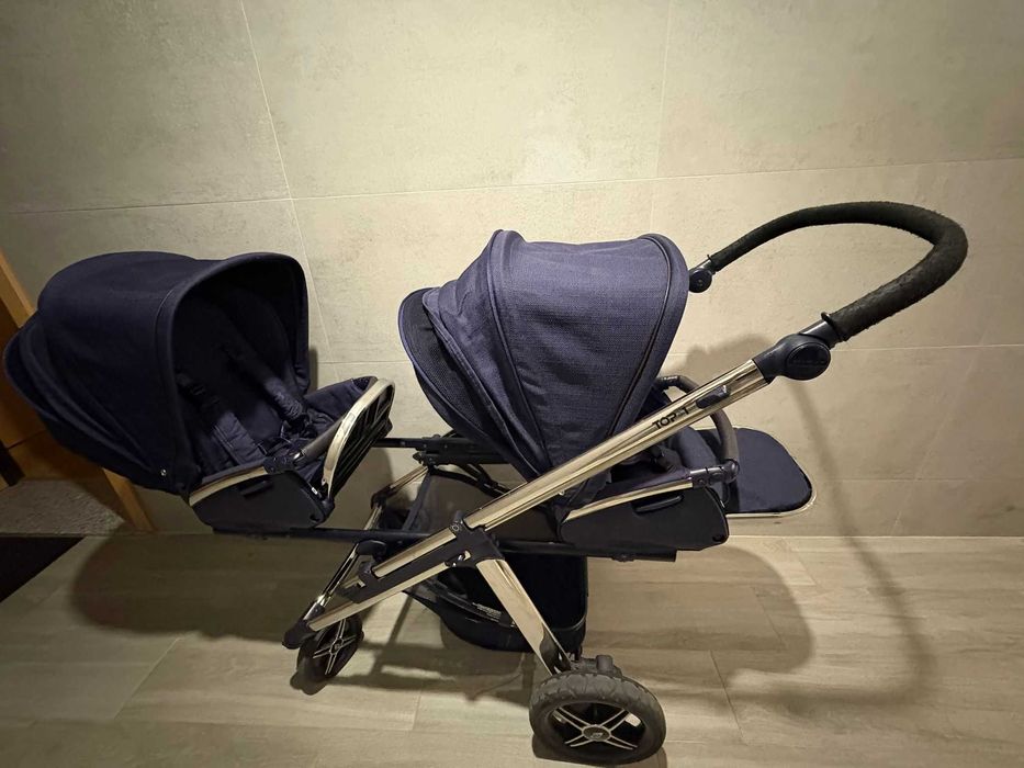 Carrinho de bebé duplo (gêmeos) e baby coques