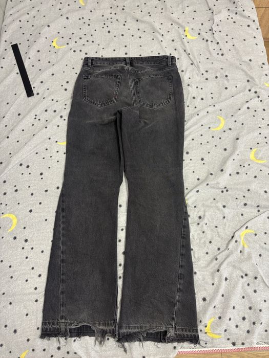 zara flared jeans black washed