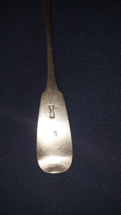 Антикварная столовая ложка, серебро 84 пробы, 1894 год.