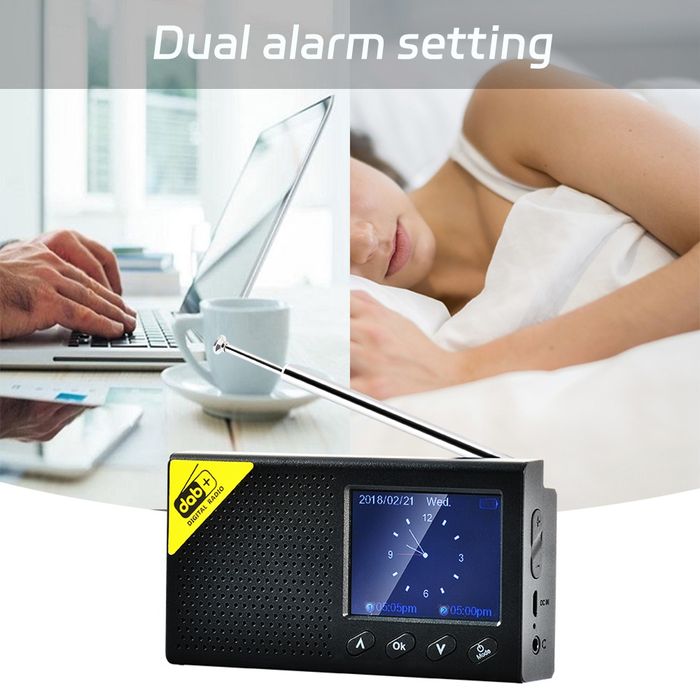 Rádio Digital Portátil FM DAB+ com Bluetooth **NOVO**