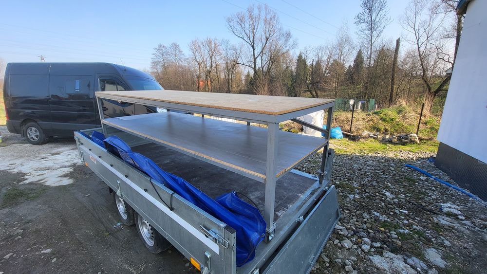 Stół warsztatowy 320x120 bardzo solidny na kółkach