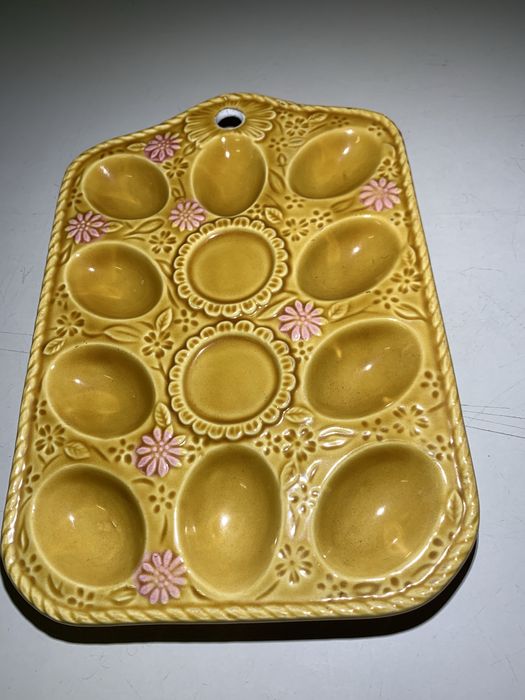 Travessa cêramica para ovos recheados vintage