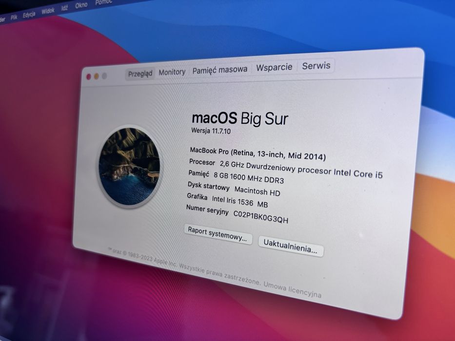 Macbook Pro Retina Mid 2014 13’’ i5/8GB/128Gb