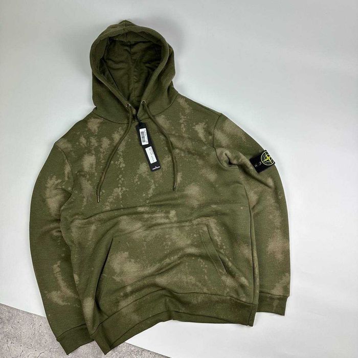 Худі хакі Stone Island тай дай off dye XS,S,M,L,XL