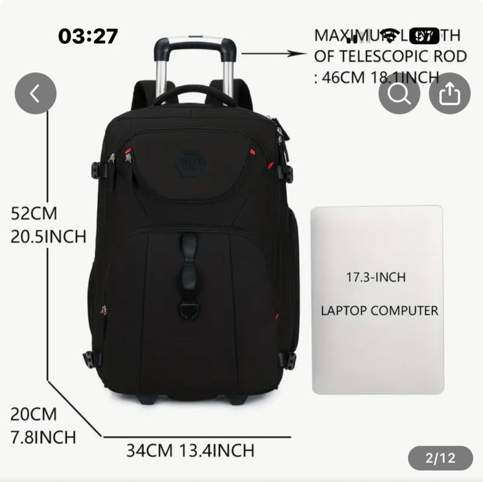 Plecak na kolkach podroz