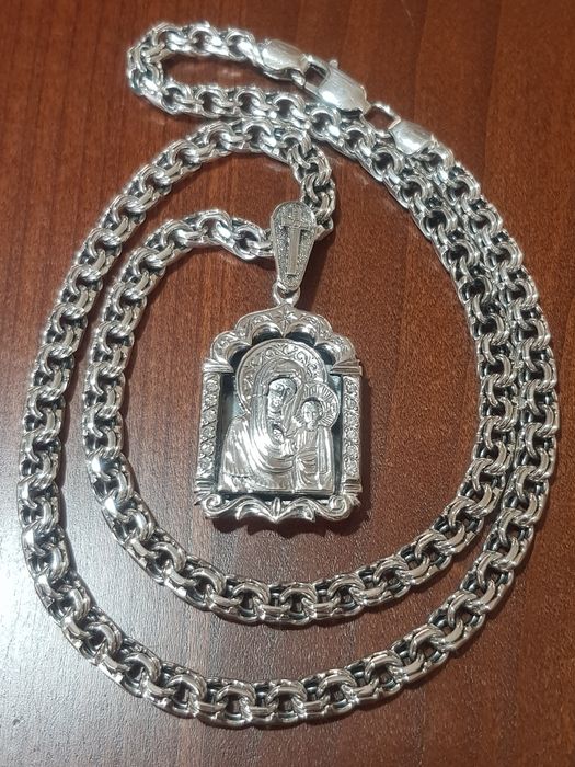 Мужская серебряная цепочка