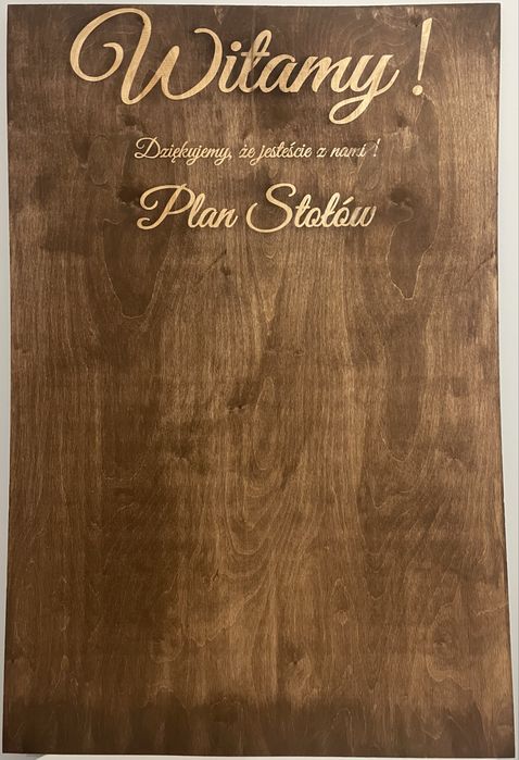 Tablica powitalna plan stołów
