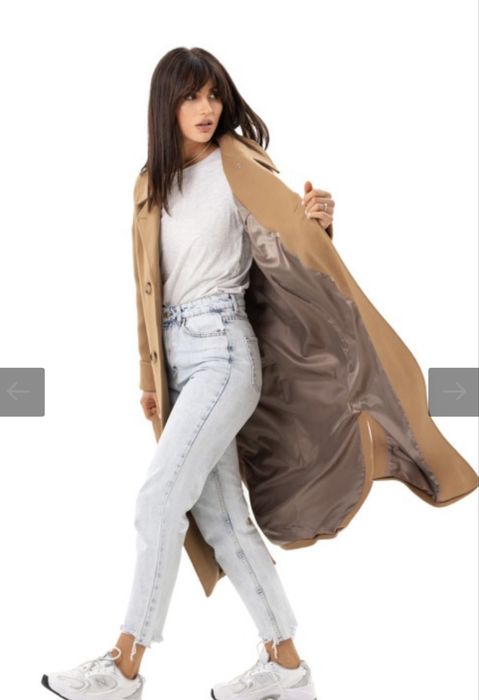 Пальто кемел коричневое жіноче бежеве кашемір коричневе демісезон 42