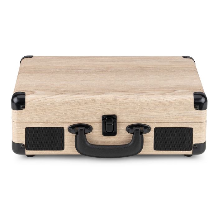 Gramofon Retro Bluetooth Głośniki AUX in Jasny Gramofon w Walizce