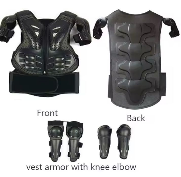 Дитячий мото захист панцирь черепаха з наколінниками