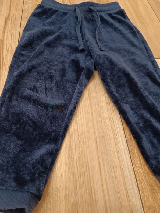 Spodnie welurowe chłopiece hm 86