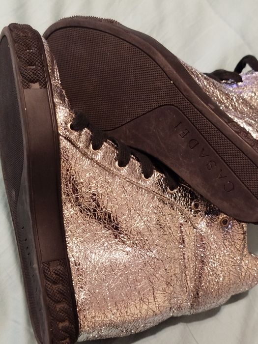 Srebrne buty za kostkę Casadei 39