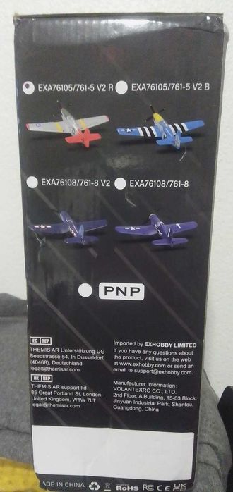 Avião RC F4U Corsair – Volantex Warbird Series 400 (com comando)