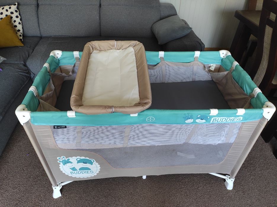 Łóżeczko turystyczne duży zestaw +materac