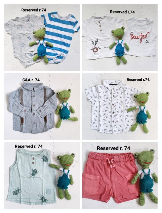 Paka ubranek r 74, 40 szt, Coccodrillo, Smyk. Stan idealny