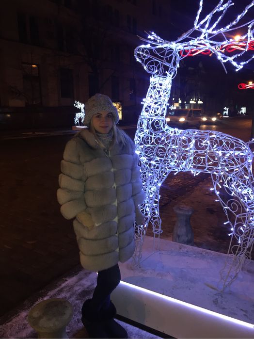 Шуба песец натуральная