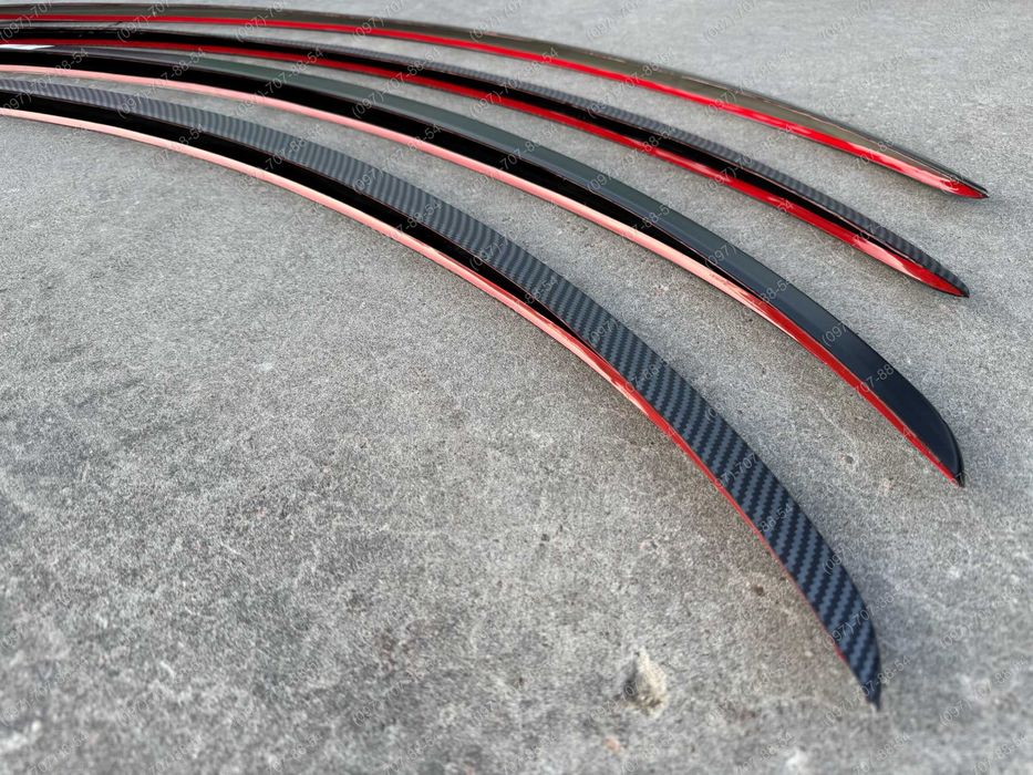 Спойлер (чорний мат; карбон) Tesla Model 3, Model Y