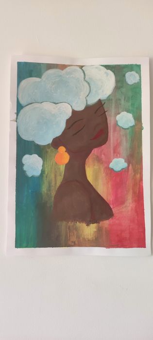 Pintura original tinta acrílica sobre papel