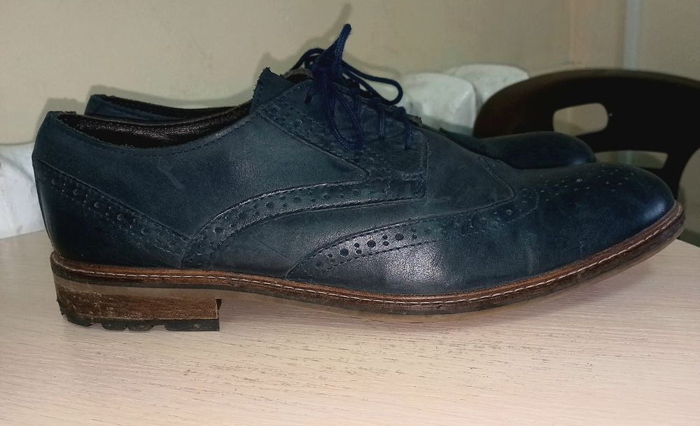 Чоловічі шкіряні туфлі-броги Clark's,43 розмір