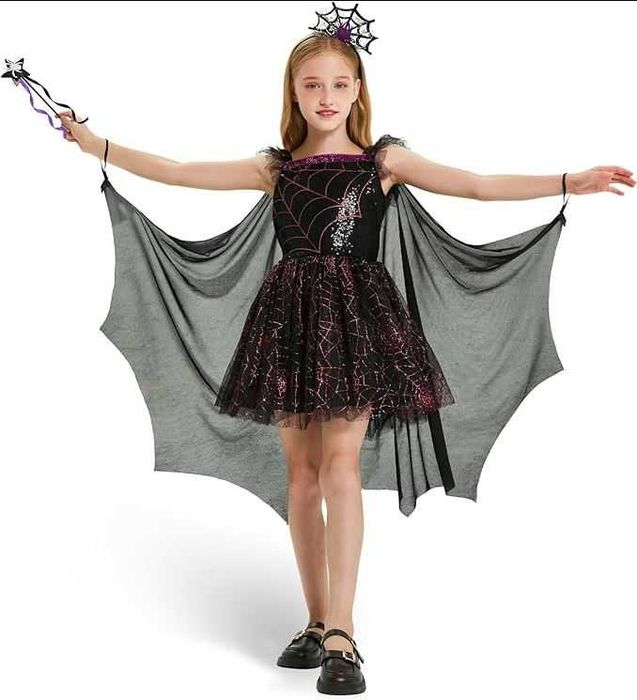 Strój Przebranie Karnawał Czarownica Halloween Dziecięce 110