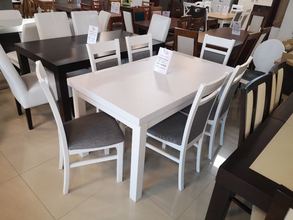 (764) Okazja! Stół rozkładany + 6 krzeseł 1480 zł wyprzedaż ekspozycji