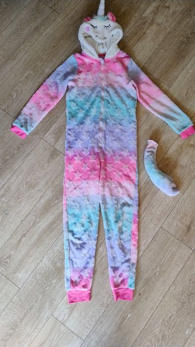 Strój jednorożca r. 152 przebranie kostium tęczowy