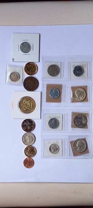 Coleção de moedas dos Estados Unidos da América e de outros países