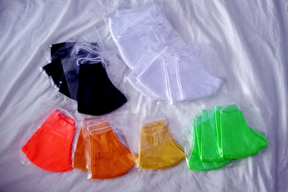 Маска многоразовая тканевая (цветные, белые, чёрные) Всего 20 штук