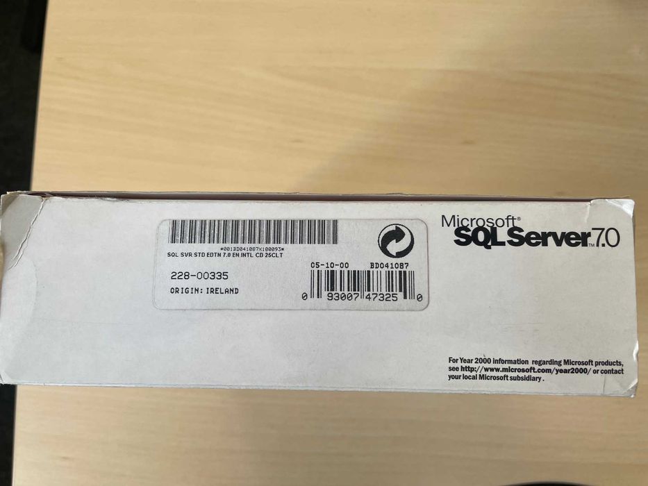 Microsoft SQL Server 7.0 Box