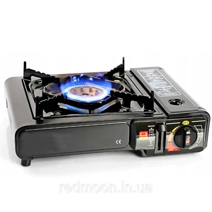 Плитка газова портативна  з кейсом та перехідником під великий балон