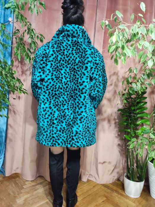 Vintage futro PRL Dom Mody DELIA cętki