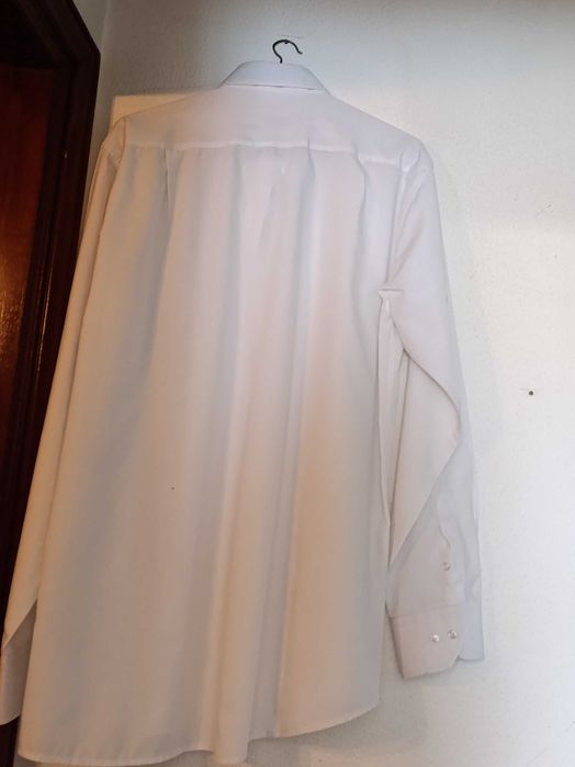 Camisa Clássica,  branca punho 2 + 1 botões Nº 45 -  100% Algodão