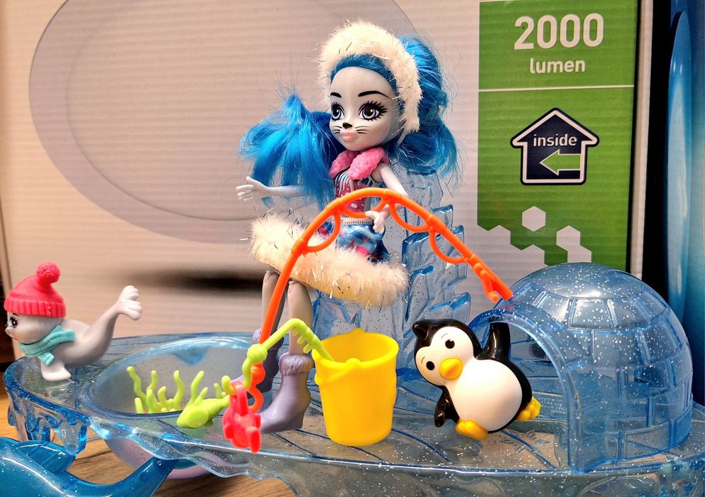 Enchantimals Zestaw Zimowe Wędkowanie Lalka Foka Pingwin