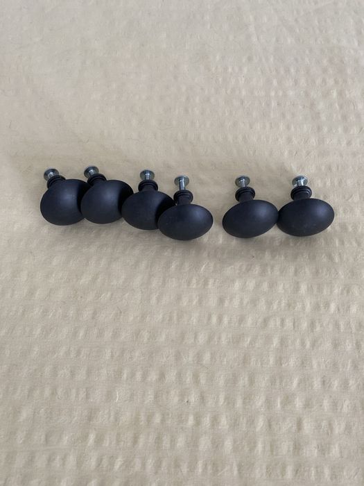 Round metal drawer pulls