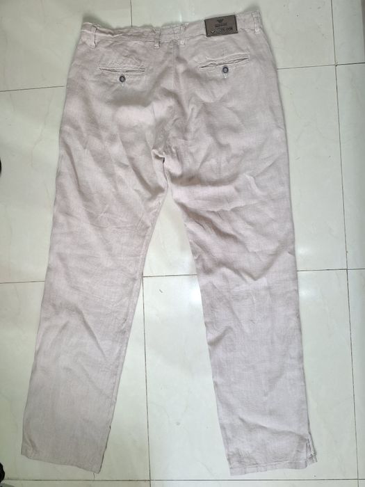 Męskie spodnie bawełniane lniane styl Chino 34 L/XL