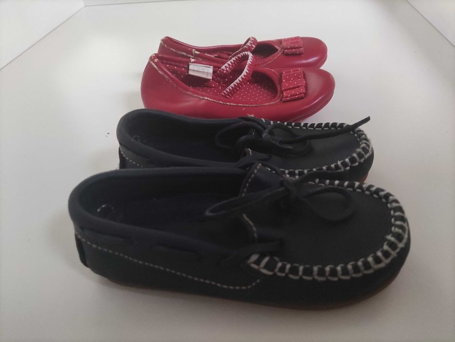 Sapato mocassim e saberina 21 e 22