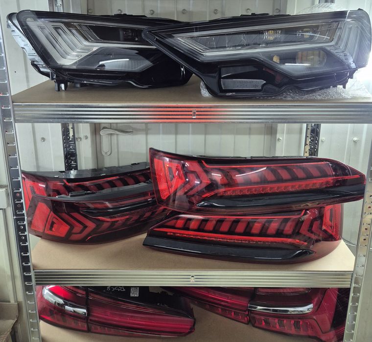 Фари оптика audi a6c8 європа америка фара Matrix HD a6 c8 q7 Full led