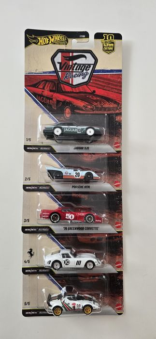 Hot weels premium Vintage Racing zestaw 5 aut
